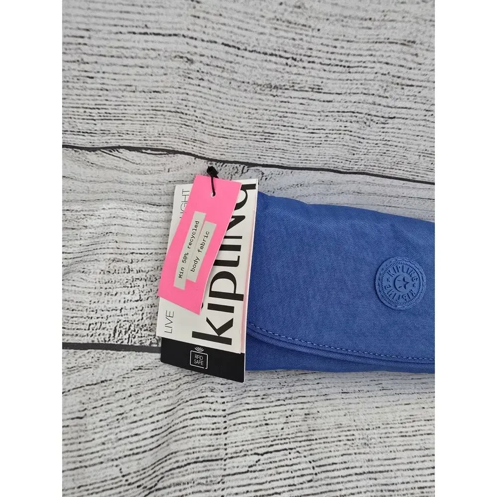 Kipling Money Land Snap Wallet RIFID Havana Blue